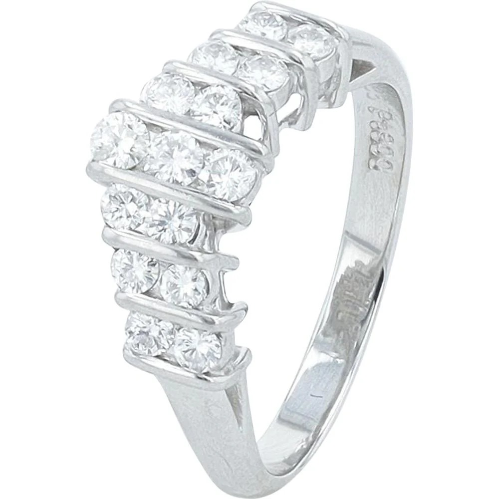 Platinum 0.55 Carat Diamond Wrap Ring - Round Brilliant Diamonds - 0.55 Carat Total Diamond Weight