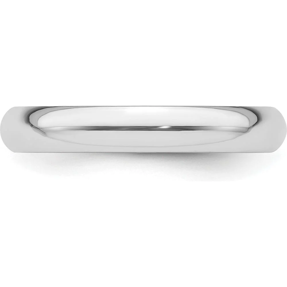Platinum 3mm Half Round Featherweight Wedding Band - 950 Platinum, Size 8 by Luciano & Cie - Image 5