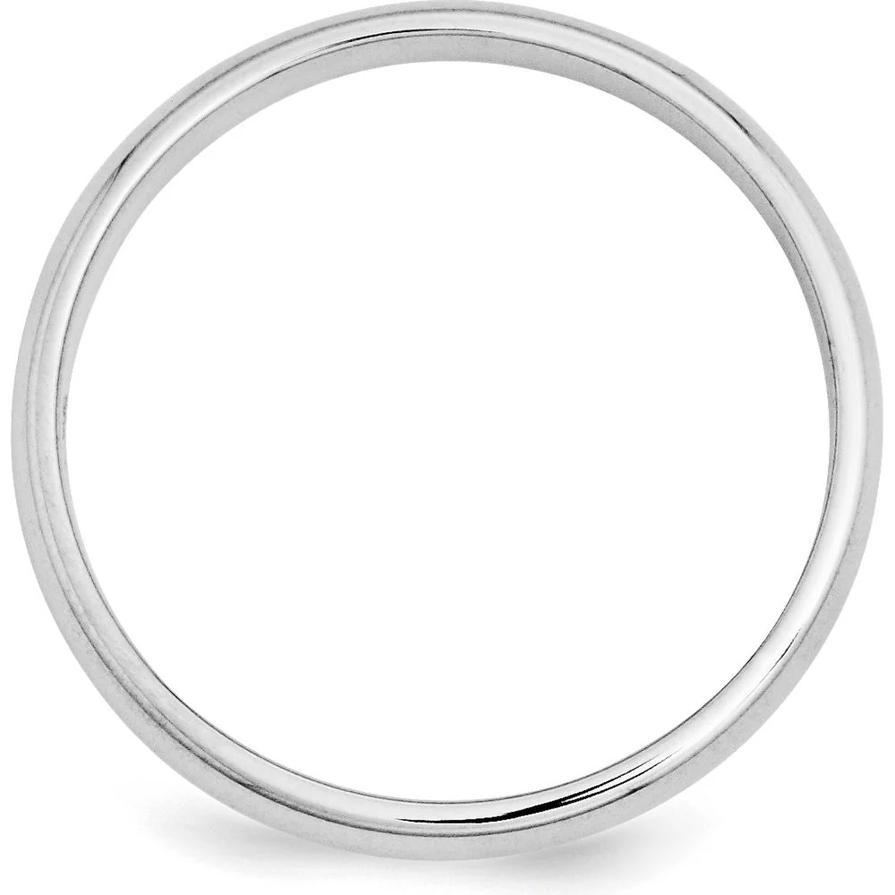 Platinum 3mm Half Round Wedding Band - Size 6 by Luciano & Cie - Image 3