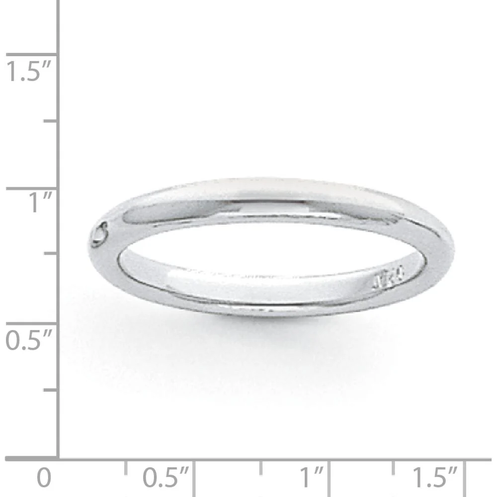 Platinum 3mm Lightweight Comfort-Fit Wedding Band - Polished Finish by Luciano & Cie - Image 3
