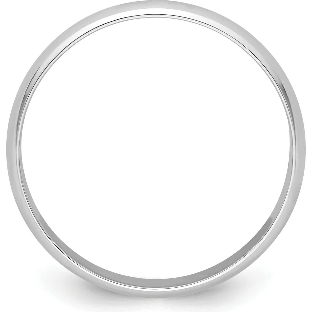 Platinum 4mm Half-Round Featherweight Wedding Band - Size 12 by Luciano & Cie - Image 2
