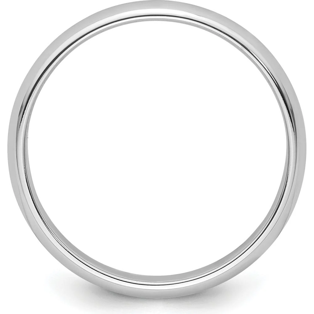 Platinum 4mm Half Round Wedding Band - Size 8 by Luciano & Cie - Image 2