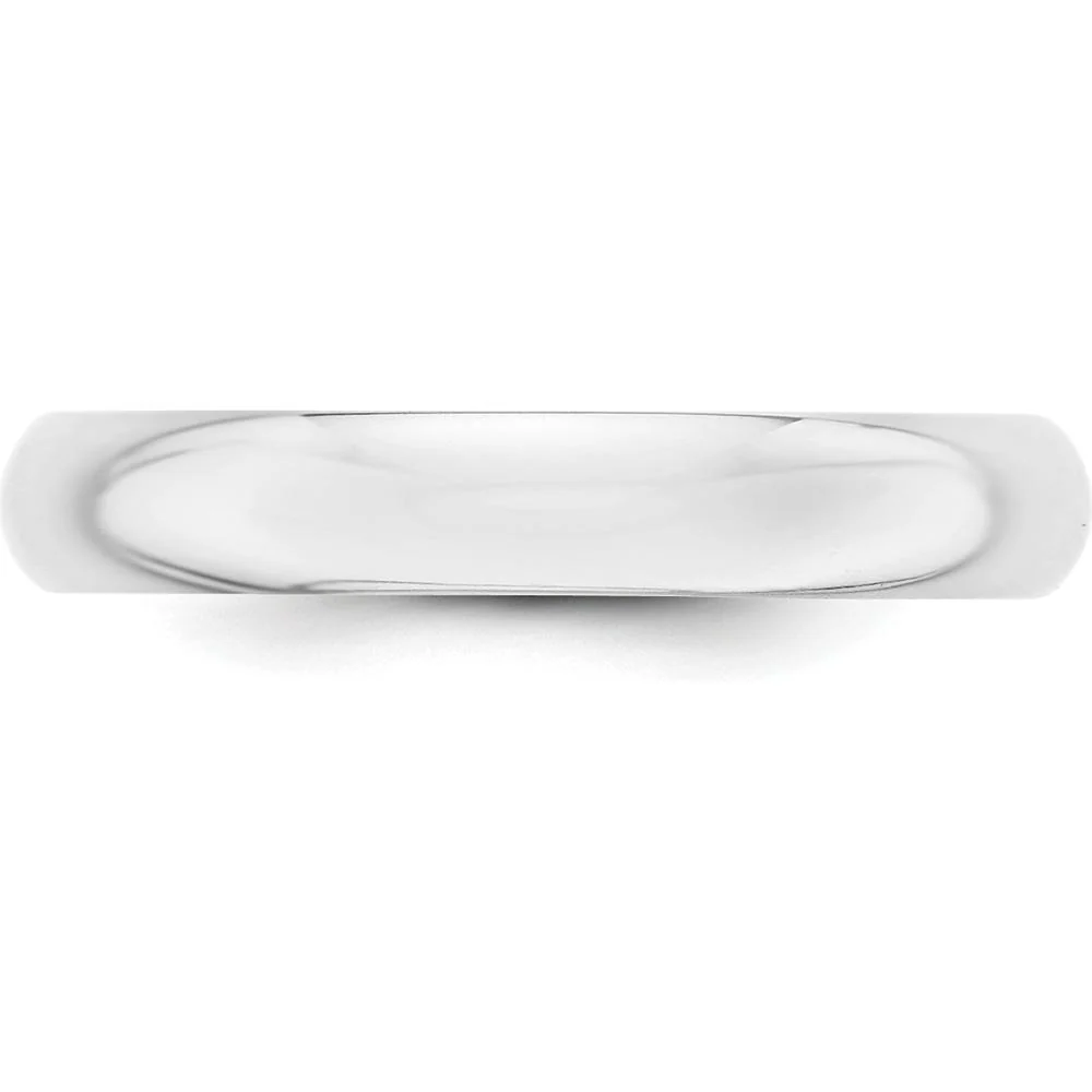 Platinum 4mm Half Round Wedding Band - Size 8 by Luciano & Cie - Image 5