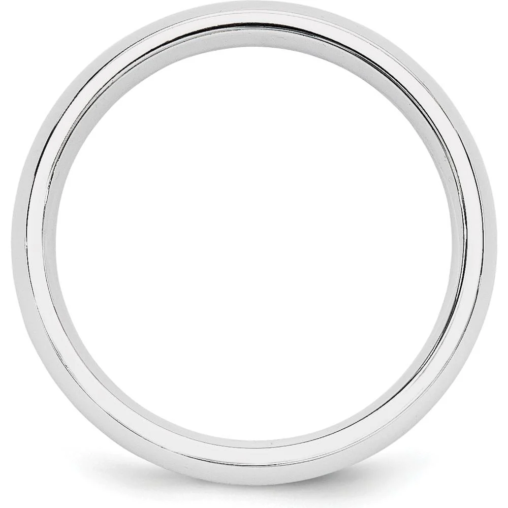 Platinum 5mm Comfort-Fit Wedding Band with Polished Finish - Size 10.5 by Luciano & Cie - Image 2
