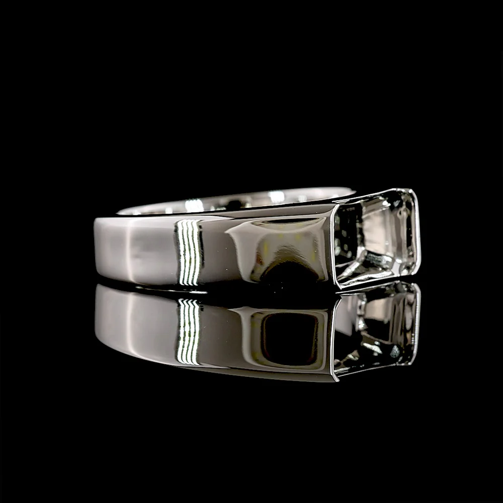 Platinum East-West Solitaire Ring with Emerald Cut Lab Diamond - 2.03 Carat D VS1 - Covaloro Fine Jewelry - Image 2