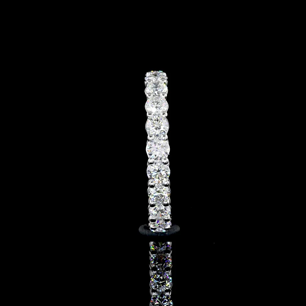 Platinum Eternity Band with 5.44 Carat Total Weight Round Brilliant Cut Lab Grown Diamonds - E-F Color, VS1 Clarity - Covaloro Fine Jewelry - Image 2