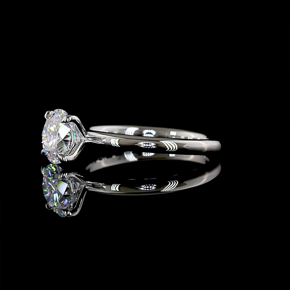 Platinum Round Solitaire Ring with 1.35 Carat Lab-Grown D VVS2 Brilliant Cut Diamond - IGI Certified - Covaloro Fine Jewelry - Image 3