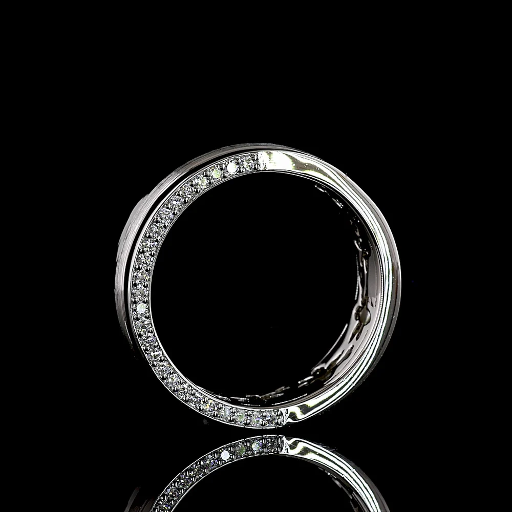 Platinum Special Eternity Band with Prong Set Round Lab Diamonds - 0.13 Carat Total Diamond Weight - Covaloro Fine Jewelry - Image 3