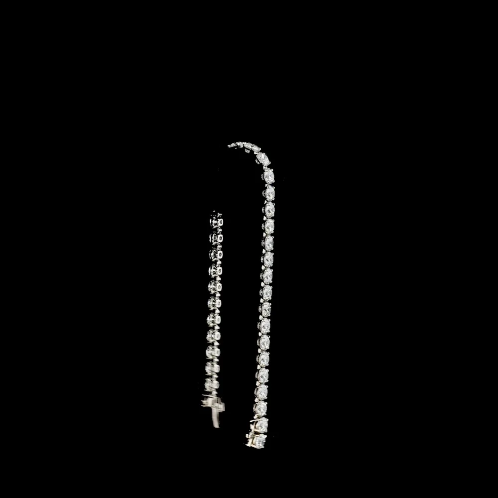 Platinum Tennis Bracelet with 36 Brilliant Cut Round Lab Grown Diamonds - 15.14 Carat Total Weight, F Color VS2 Clarity - Covaloro Fine Jewelry - Image 3