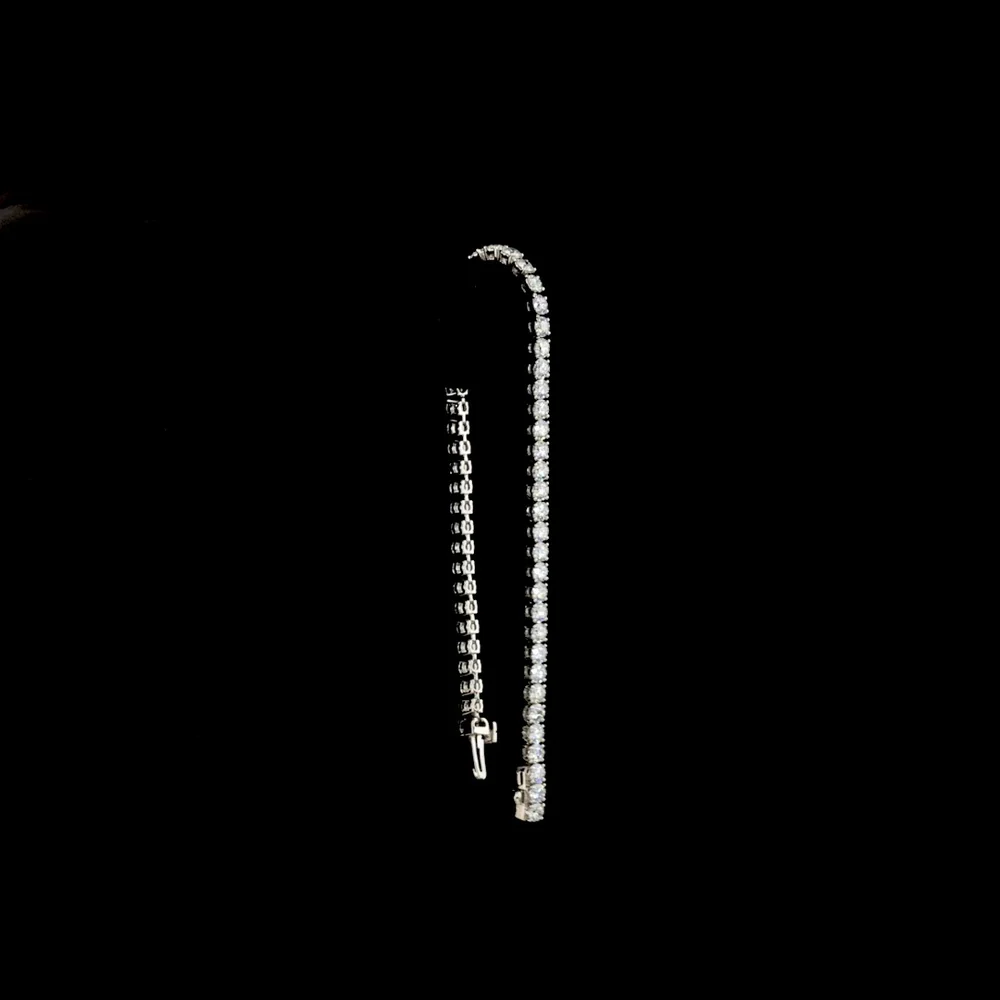 Platinum Tennis Bracelet with 4.9 Carats Round Brilliant Lab-Grown Diamonds - E-F Color, VS Clarity, 55 Stones in Secure Prong Setting - Covaloro Fine Jewelry - Image 3