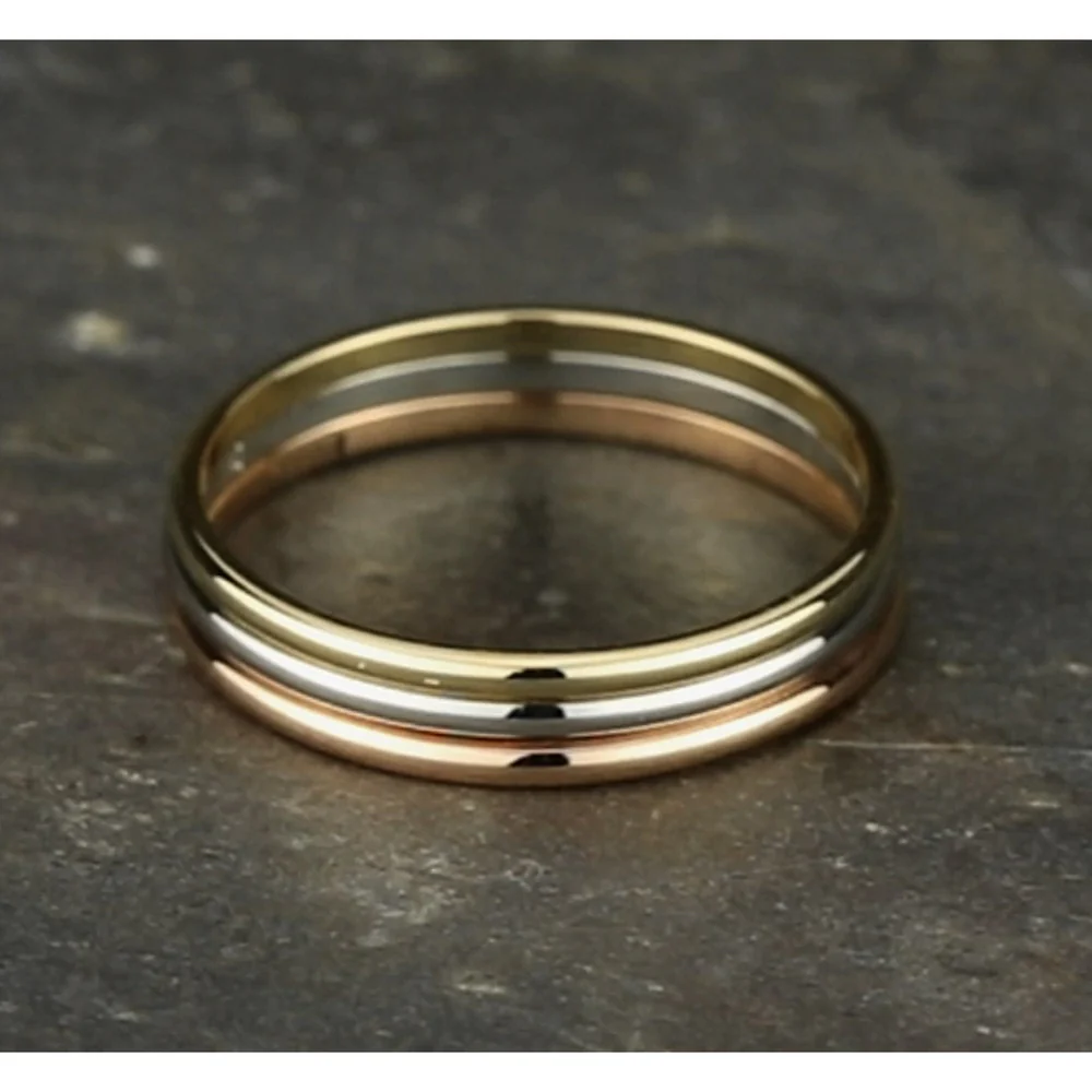 Regular Dome Classic Fit Men's Wedding Band in 14K White Gold - 1.2mm by Benchmark - Image 4