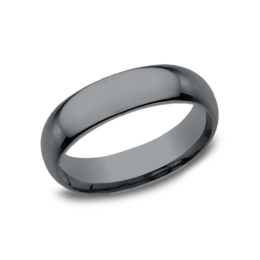 Regular Dome Comfort Fit Men's Wedding Band in Tantalum - 6.5mm by Tantalum