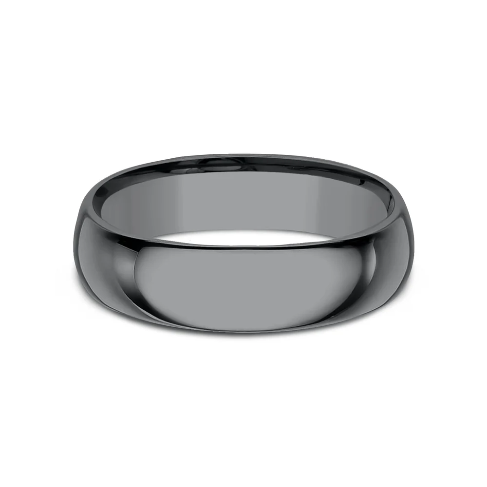 Regular Dome Comfort Fit Men's Wedding Band in Tantalum - 6.5mm by Tantalum - Image 3