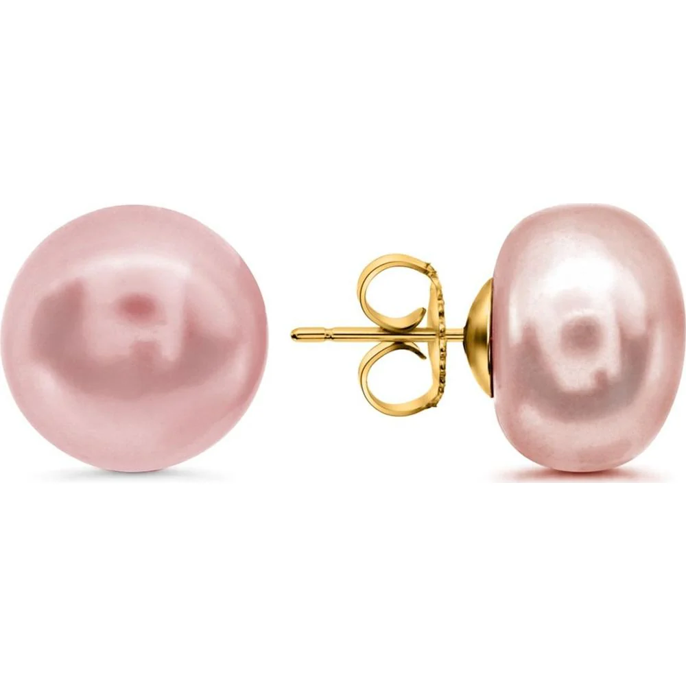 Roman & Jules - 14K Yellow Gold 13mm Pearl Stud Earrings
