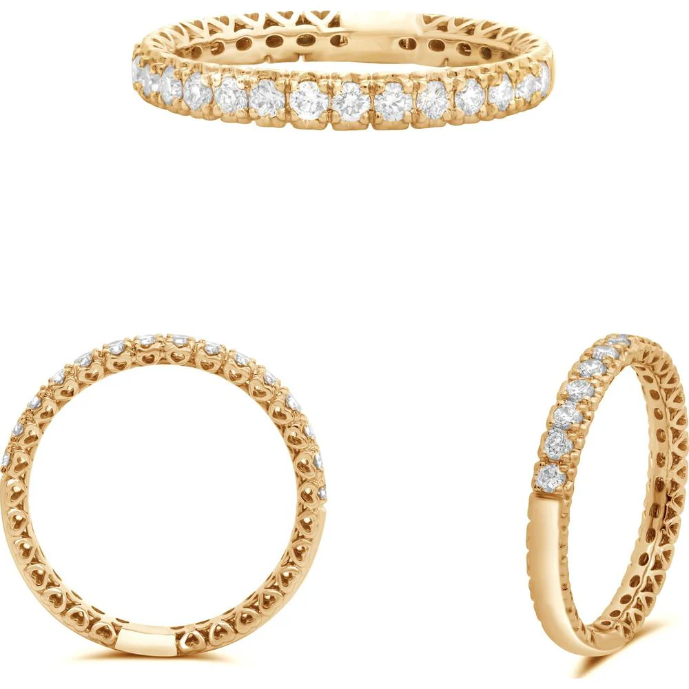 Roman & Jules - 14K Yellow Gold Diamond Band with Round Diamonds - 0.40 Carat Total Diamond Weight