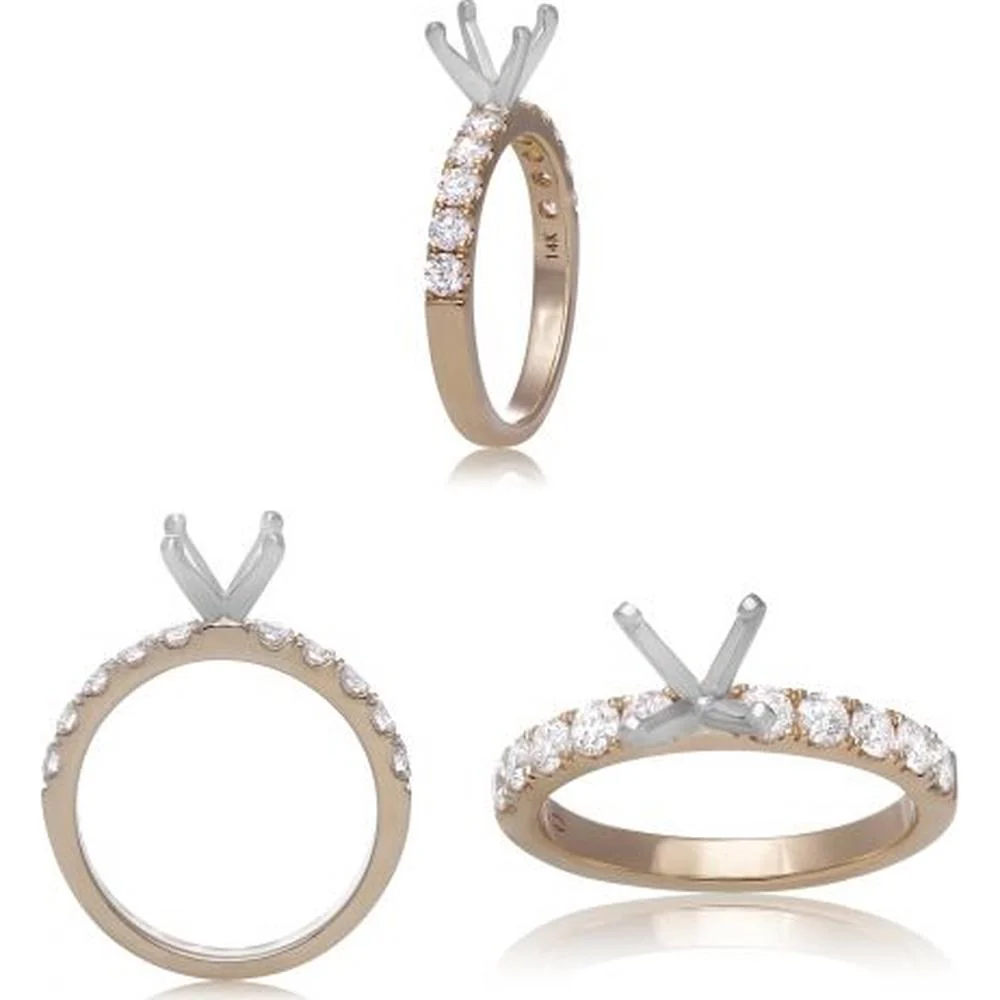 Roman & Jules - 18K Yellow Gold Diamond Ring with Round Diamonds - 0.22 Carat Total Diamond Weight