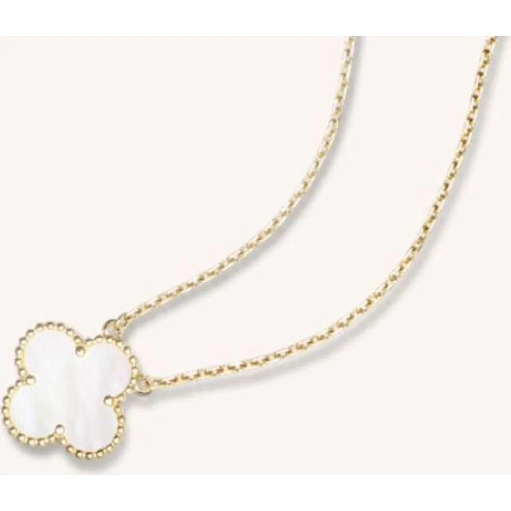 Roman & Jules - 18K Yellow Gold Mother-of-Pearl Four-Leaf Clover Pendant Necklace