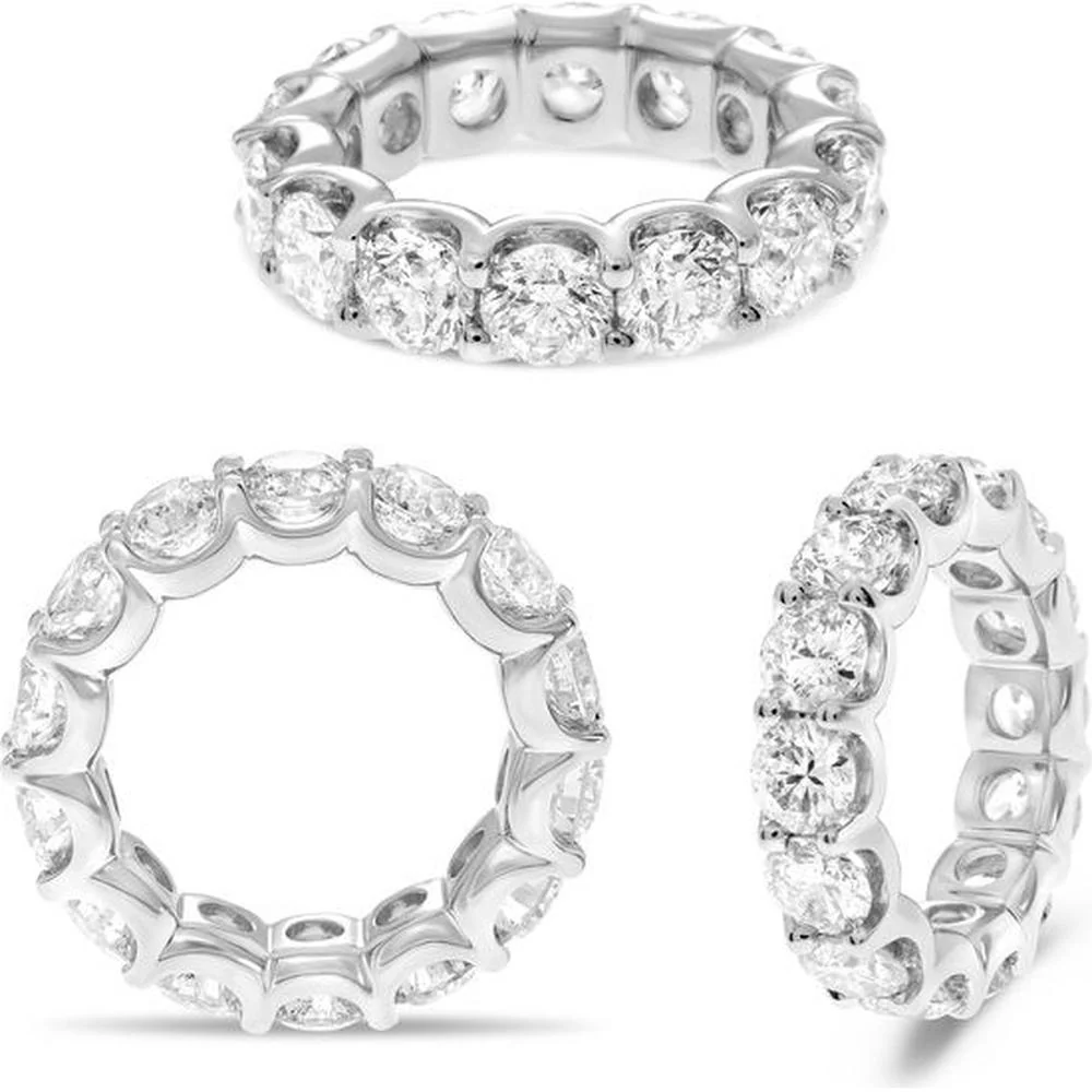 Roman & Jules - Platinum Eternity Band with Full-Circle Round Diamonds - 6.00 Carat Total Diamond Weight