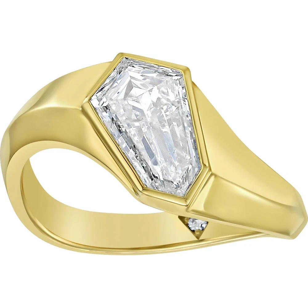 Ruchi New York - Elia Diamond Solitaire Ring in 18K Yellow Gold