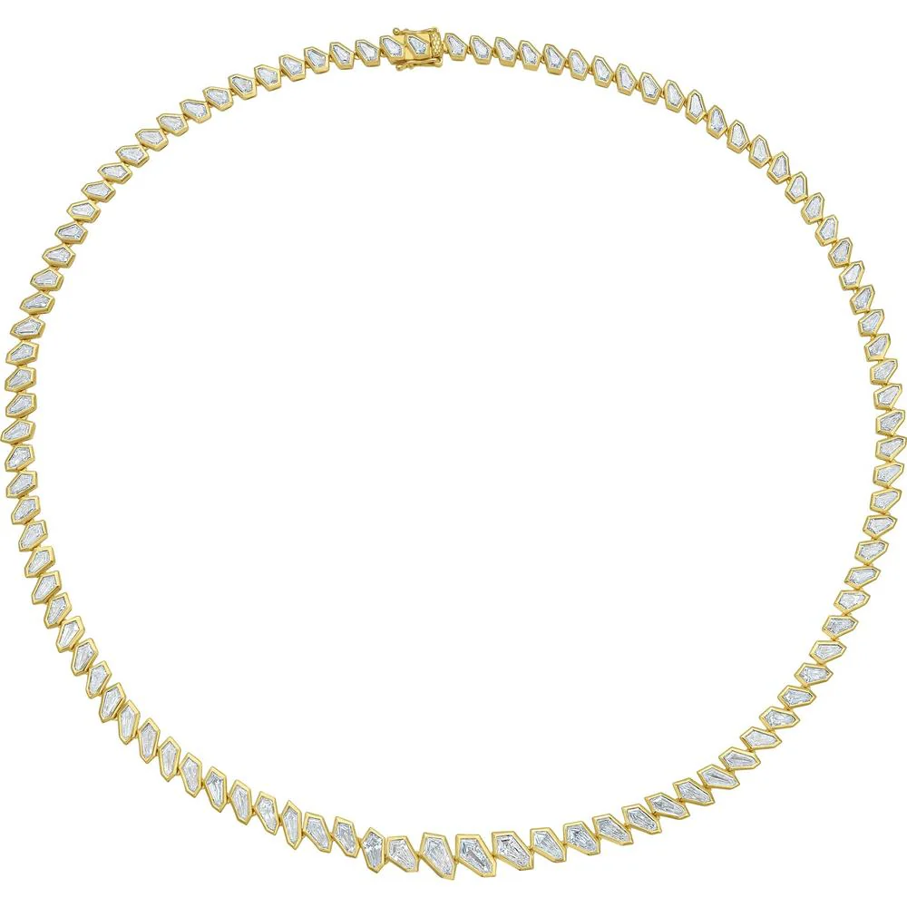 Ruchi New York - Elia Diamond Tennis Necklace in 18K Yellow Gold