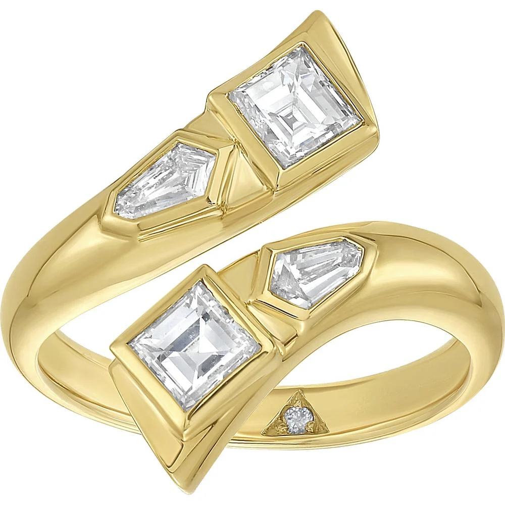 Ruchi New York - Elia Diamond Wrap Ring in 18K Yellow Gold