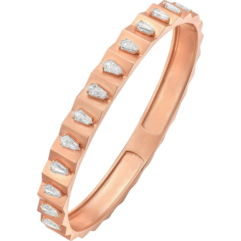 Ruchi New York - Katerina Diamond Bangle in Rose Gold in 18K Rose Gold