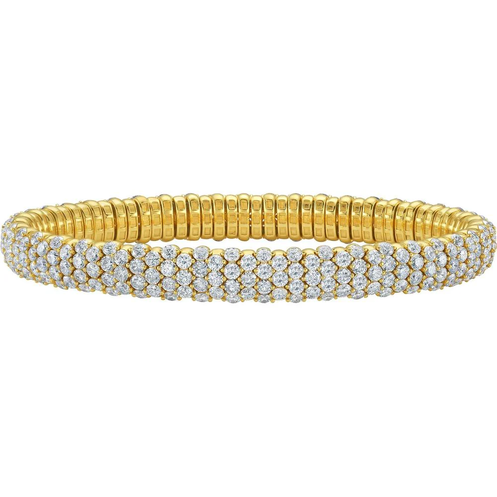 Ruchi New York - Klimt Diamond Bracelet in Yellow Gold in 18K Yellow Gold - Image 2