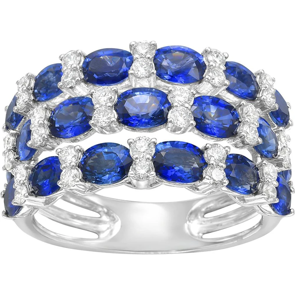 Ruchi New York - Louise Blue Sapphire Ring in 18K White Gold - Image 3