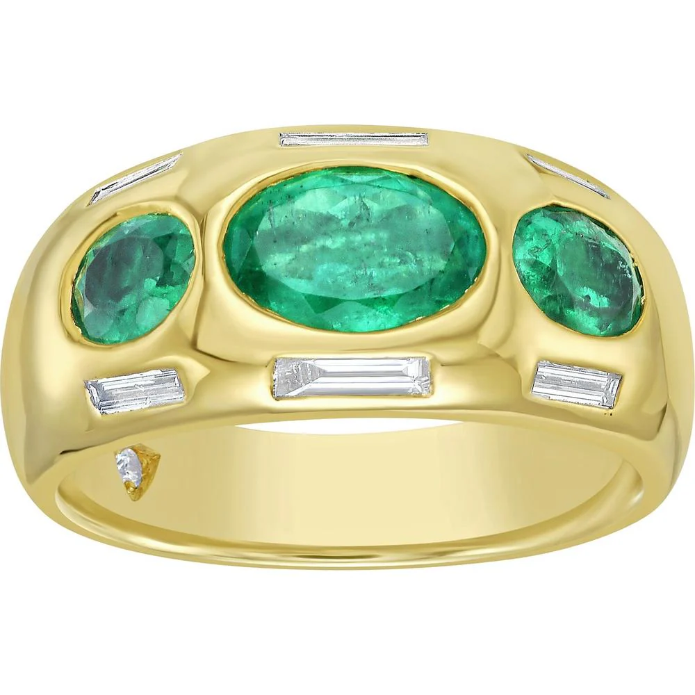 Ruchi New York - Milia Emerald Ring in 18K Yellow Gold - Image 2