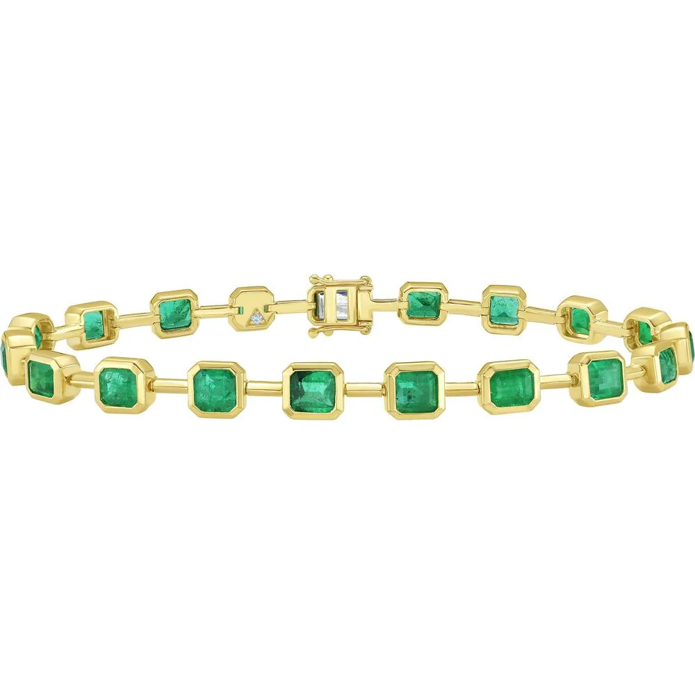 Ruchi New York - Olana Emerald Bracelet in 18K Yellow Gold