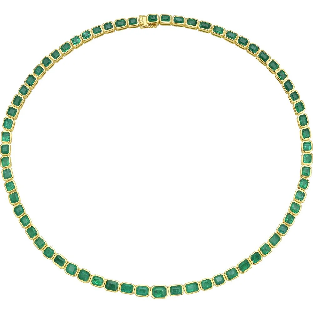 Ruchi New York - Olana Emerald Necklace in 18K Yellow Gold