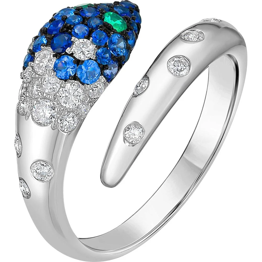 Ruchi New York - Ophidia Wrap Ring in 18K White Gold - Image 2