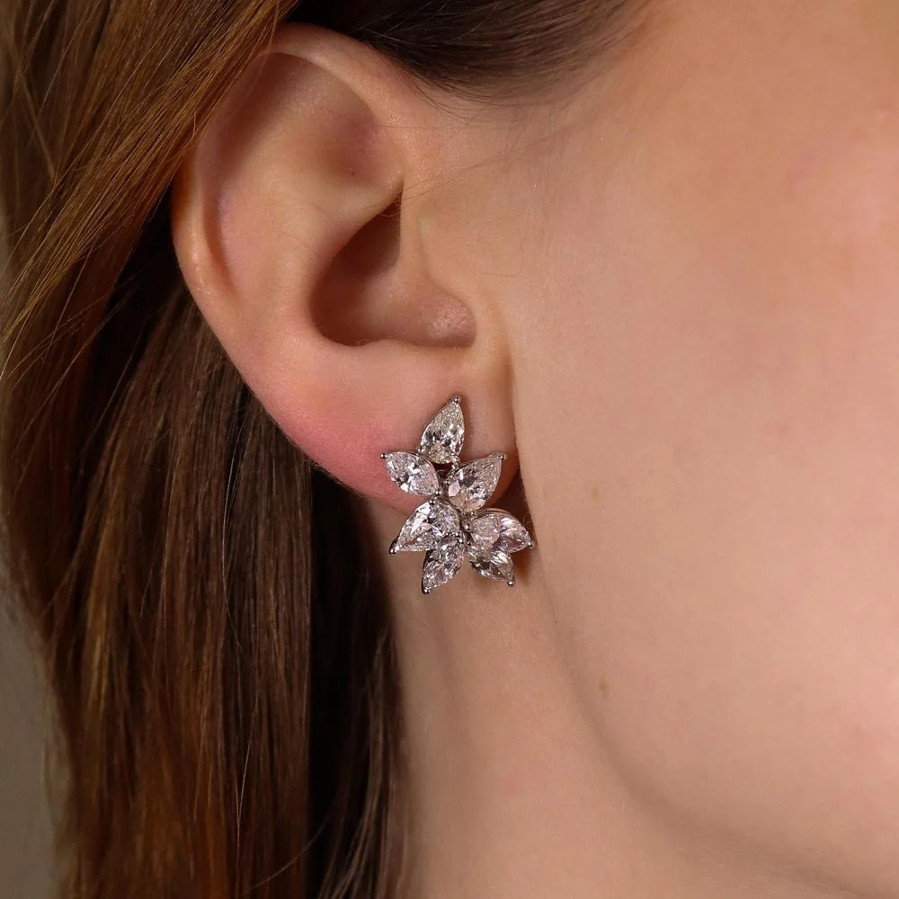 Ruchi New York - Saskia Diamond Stud Earrings in 18K White Gold - Image 2