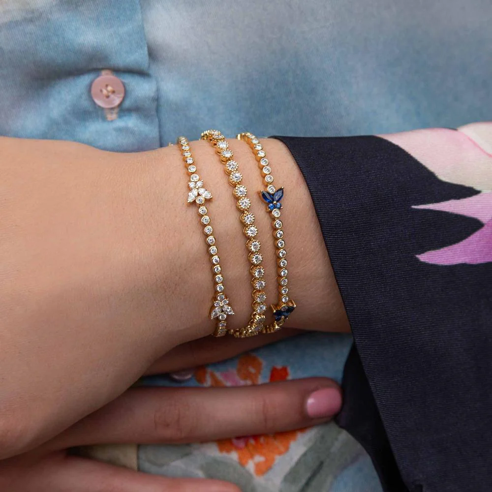 Ruchi New York - Thistle Diamond Yellow Gold Tennis Bracelet in 18K Yellow Gold - Image 3