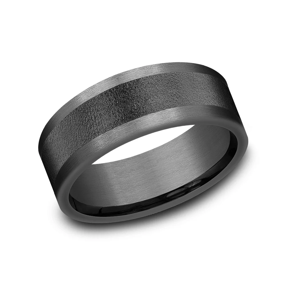 The Admiral Men's Wedding Band in Tantalum - 8mm Width by Tantalum