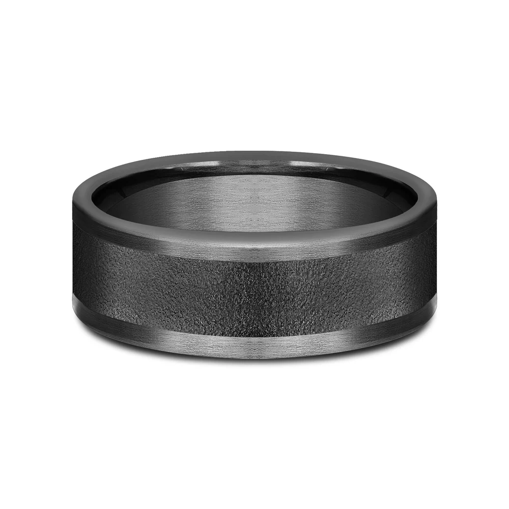 The Admiral Men's Wedding Band in Tantalum - 8mm Width by Tantalum - Image 3