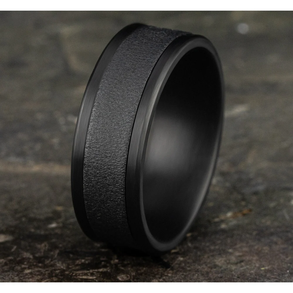 The Admiral Men's Wedding Band in Tantalum - 8mm Width by Tantalum - Image 4