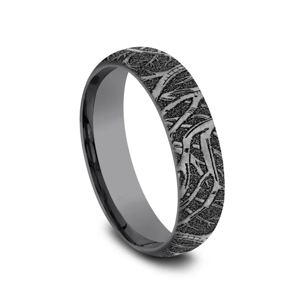 The Artemis Men's Wedding Band in Tantalum - 6mm Width by Tantalum - Image 2