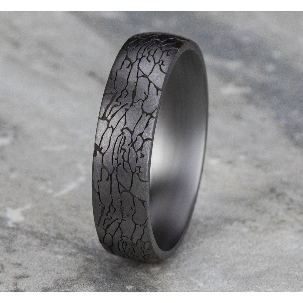 The Avalon Men's Wedding Band in Grey Tantalum - 6mm Width by Tantalum - Image 4