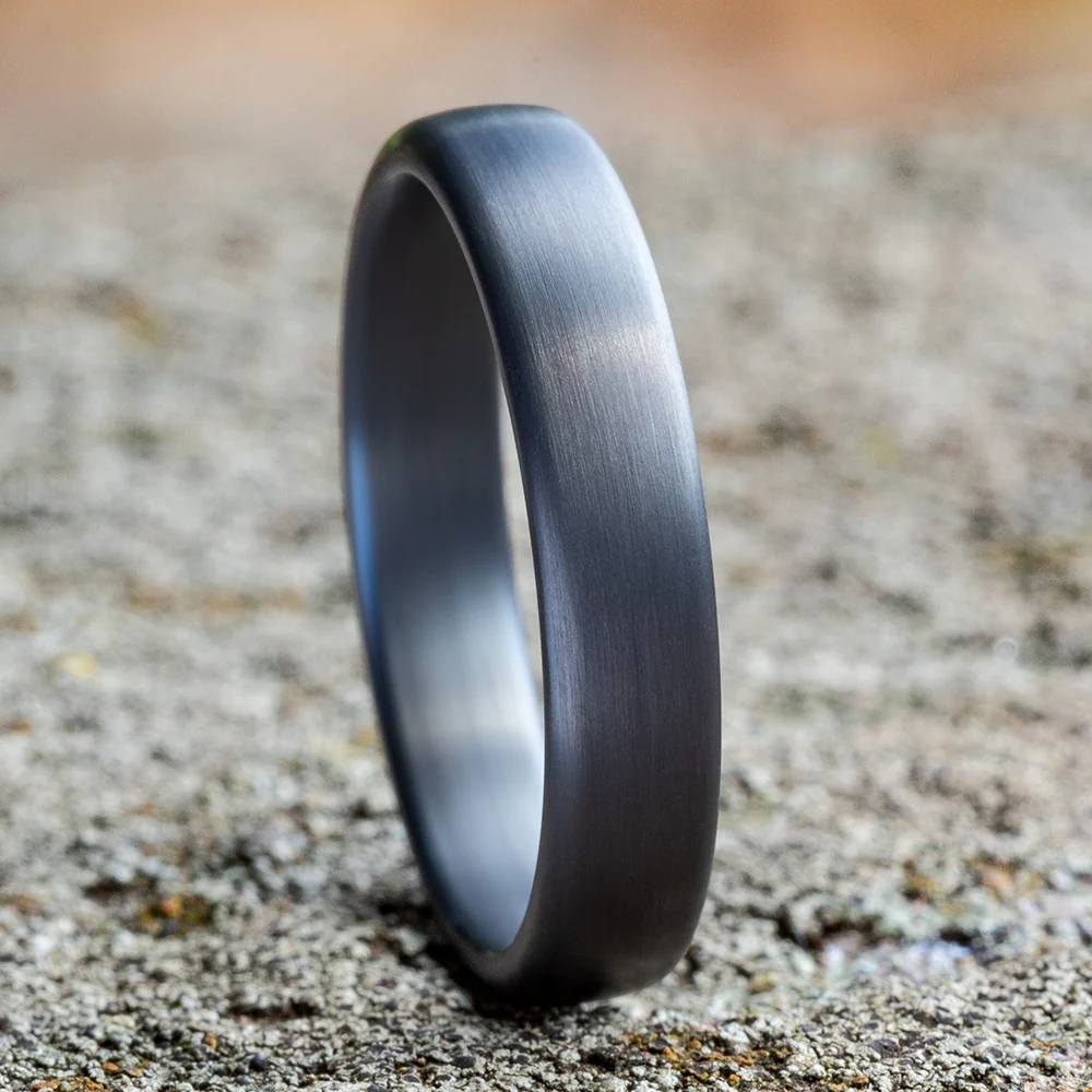 The Baron Men's Wedding Band in Tantalum - 4.5mm Width by Tantalum - Image 4