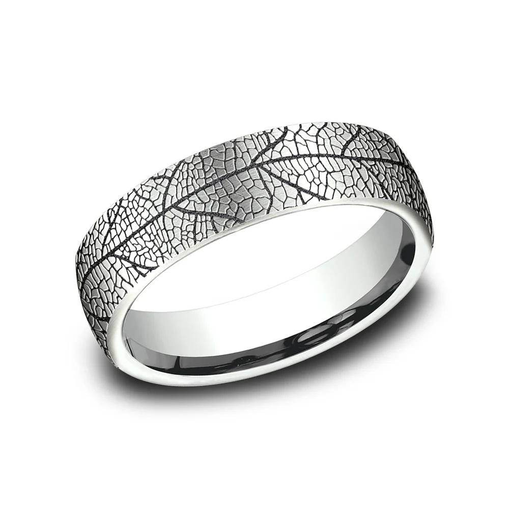 The Berkshire Men's Wedding Band in 14K White Gold - 6.5mm Width by Benchmark