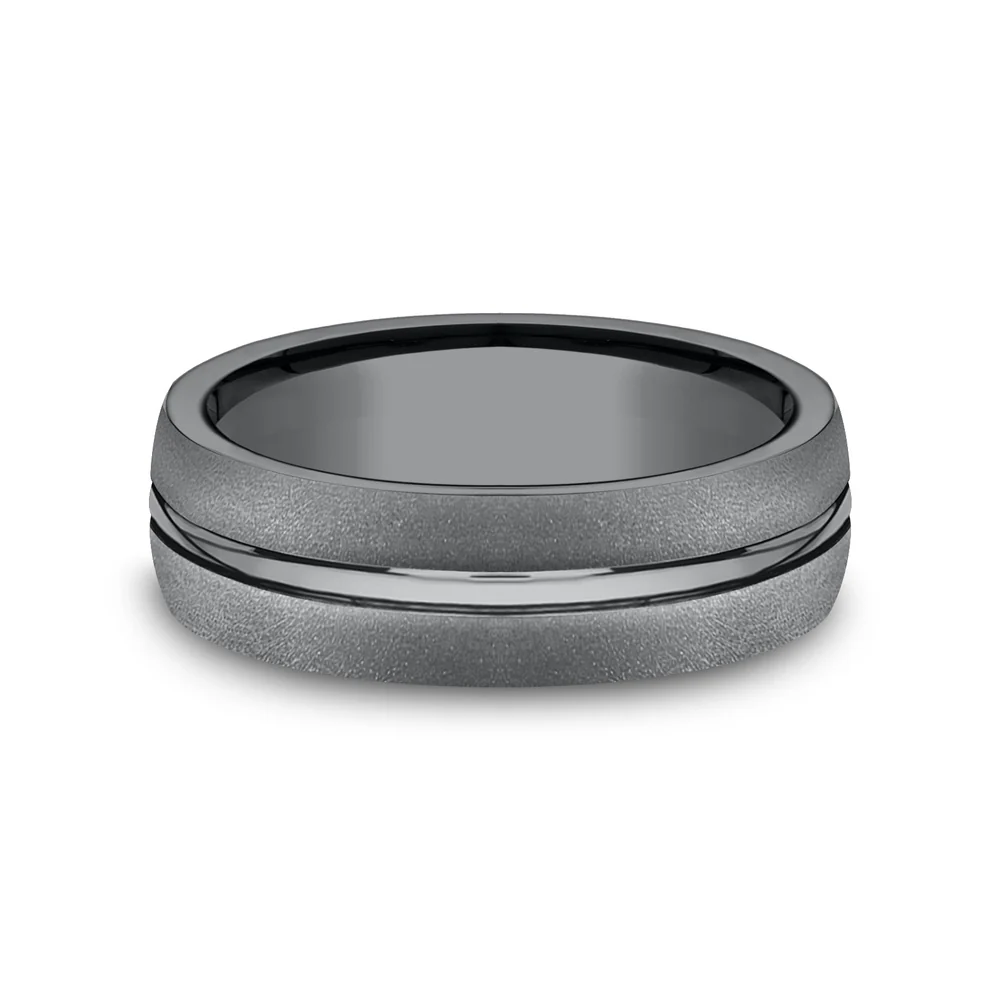 The Corporal Men's Wedding Band in Tantalum - 6.5mm Width by Tantalum - Image 3