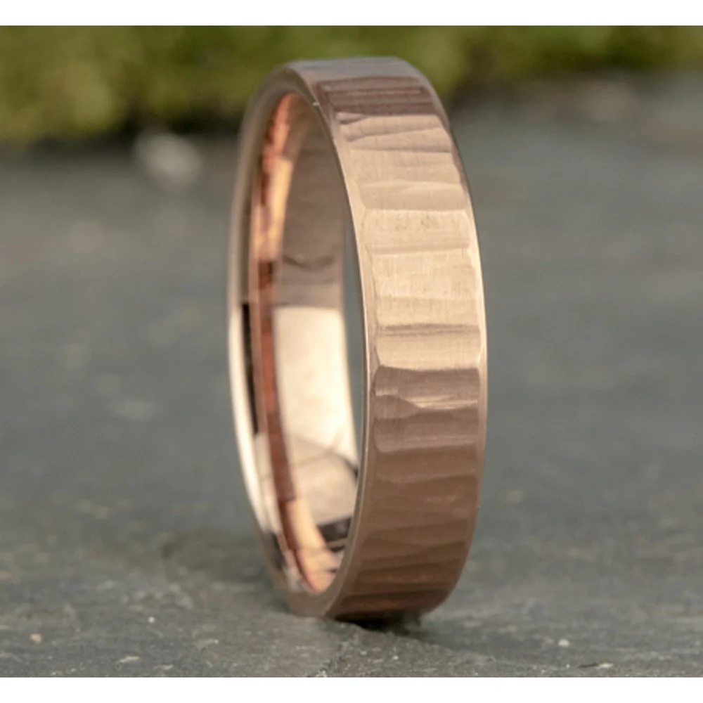 The Dredger Men's Wedding Band in 14K Rose Gold - 5mm Width by Benchmark - Image 4