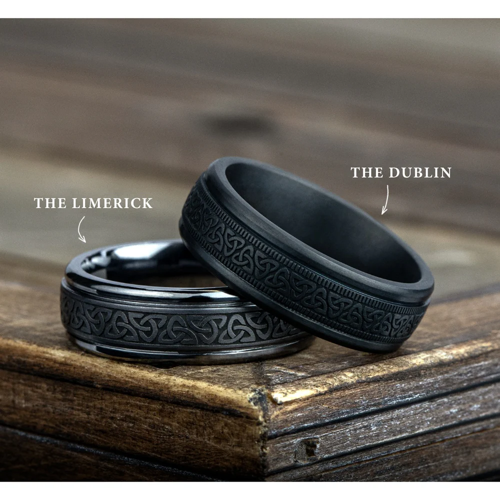 The Dublin Men's Wedding Band in Tantalum - 7mm Width by Tantalum - Image 5