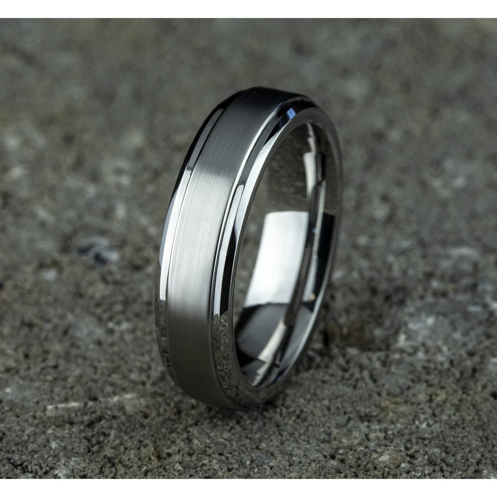 The Duke Men's Wedding Band in White Cobalt - 6mm Width by Forge - Image 4