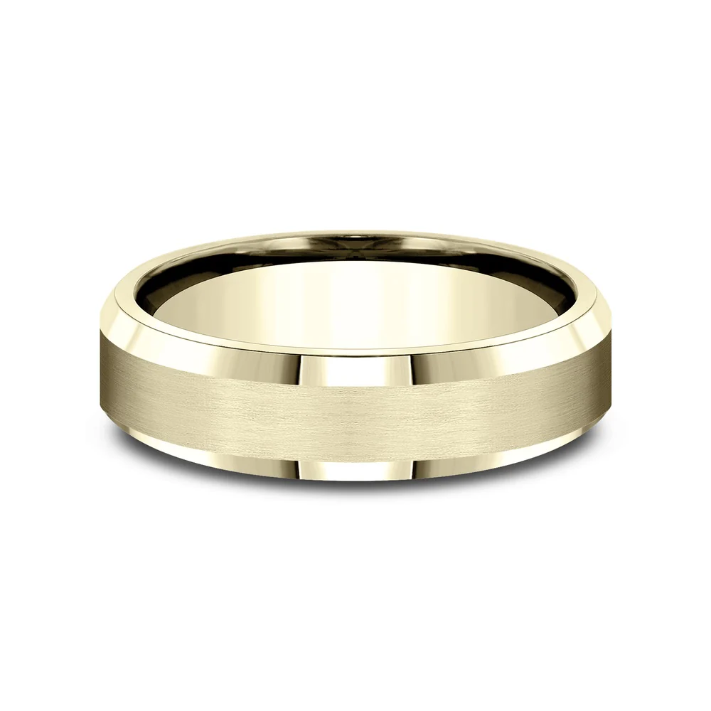 The Emissary Men's Wedding Band in 14K Yellow Gold - 6.5mm by Benchmark - Image 3