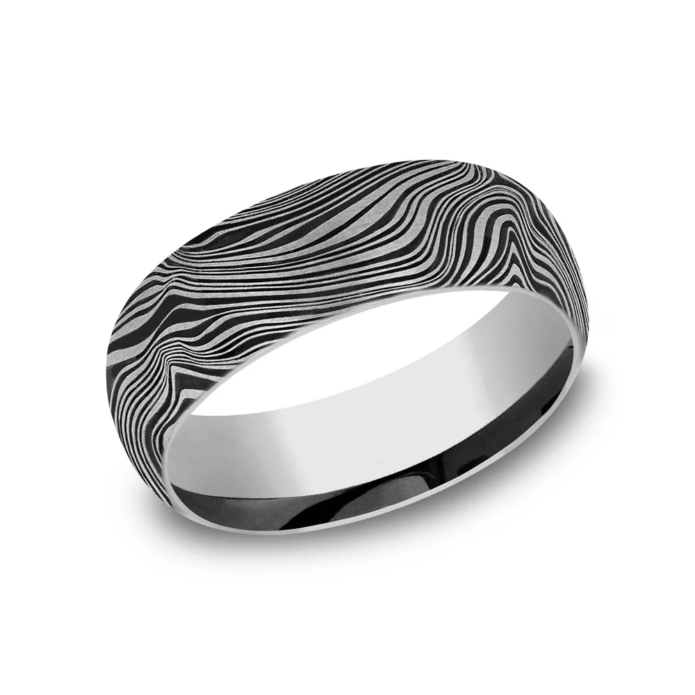 The Gladiator Men's Wedding Band in Tungsten - 8mm Width by Forge