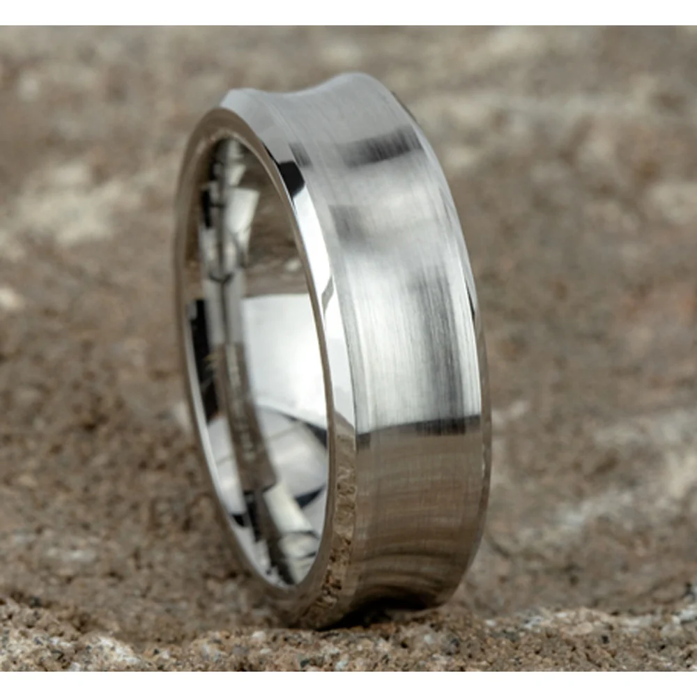 The Grotto Men's Wedding Band in White Cobalt - 7.5mm Width by Forge - Image 4
