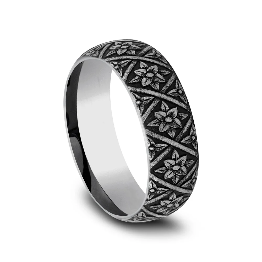 The Hagia Sophia Men's Wedding Band in Tungsten - 8mm Width by Forge - Image 2