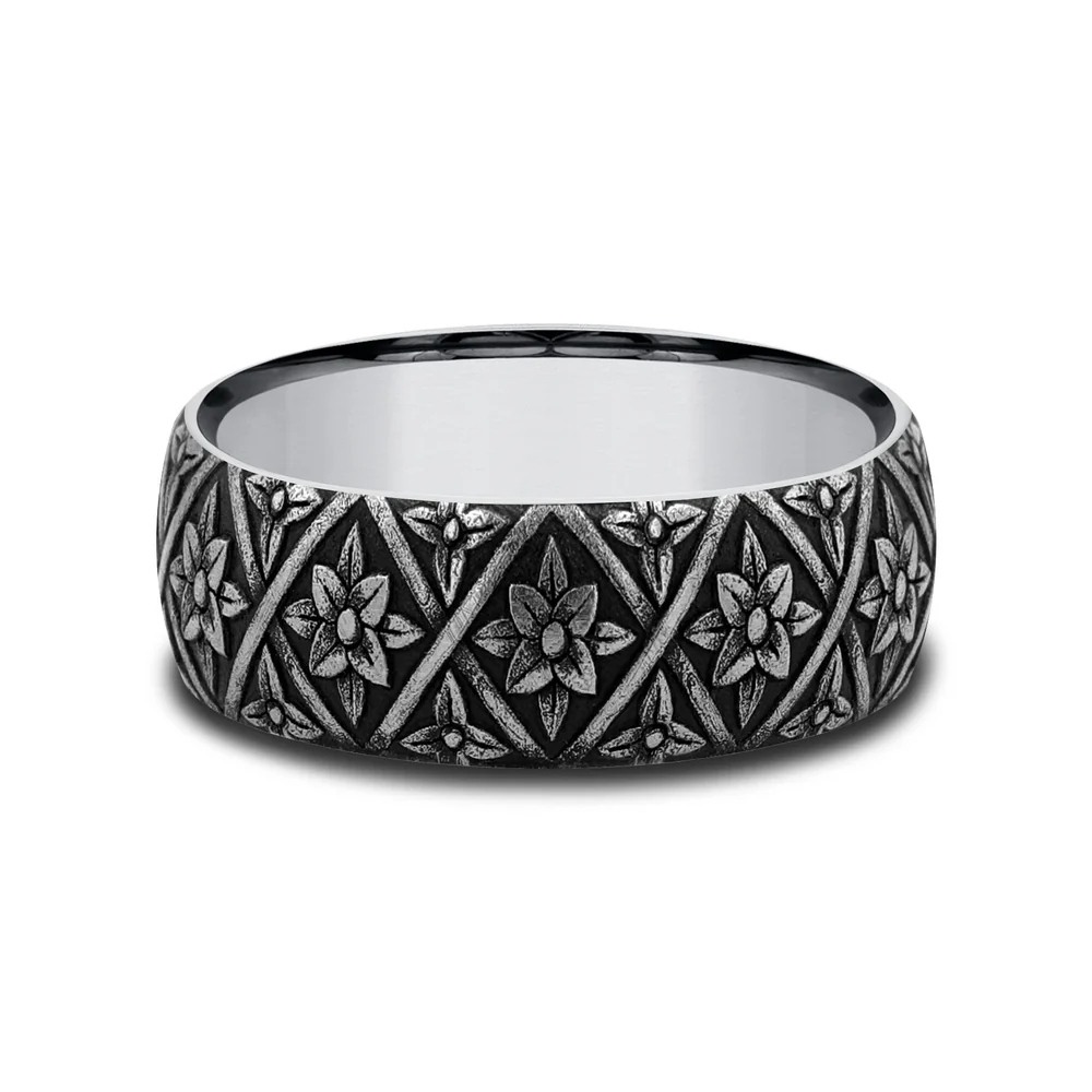 The Hagia Sophia Men's Wedding Band in Tungsten - 8mm Width by Forge - Image 3